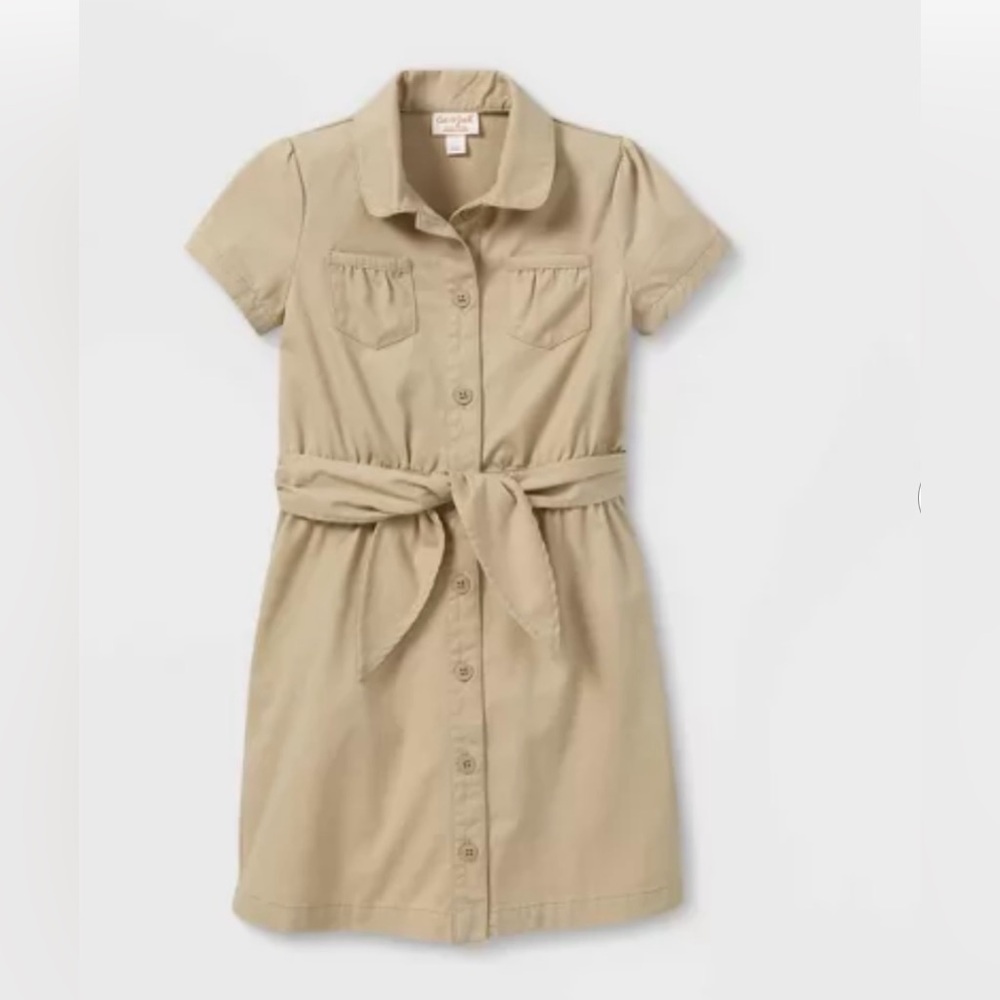 Girls' Short Sleeve Uniform Safari Dress - Cat & Jack™ Sz 16 NWOT
